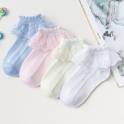 Japanese Lace Princess Short Socks Baby White Dance