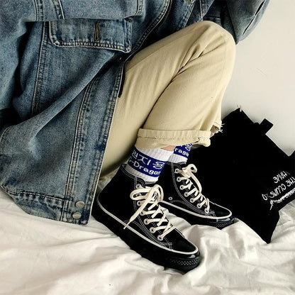 All black canvas shoes