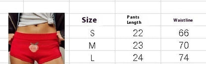 Knitted Low Waist Sports Shorts