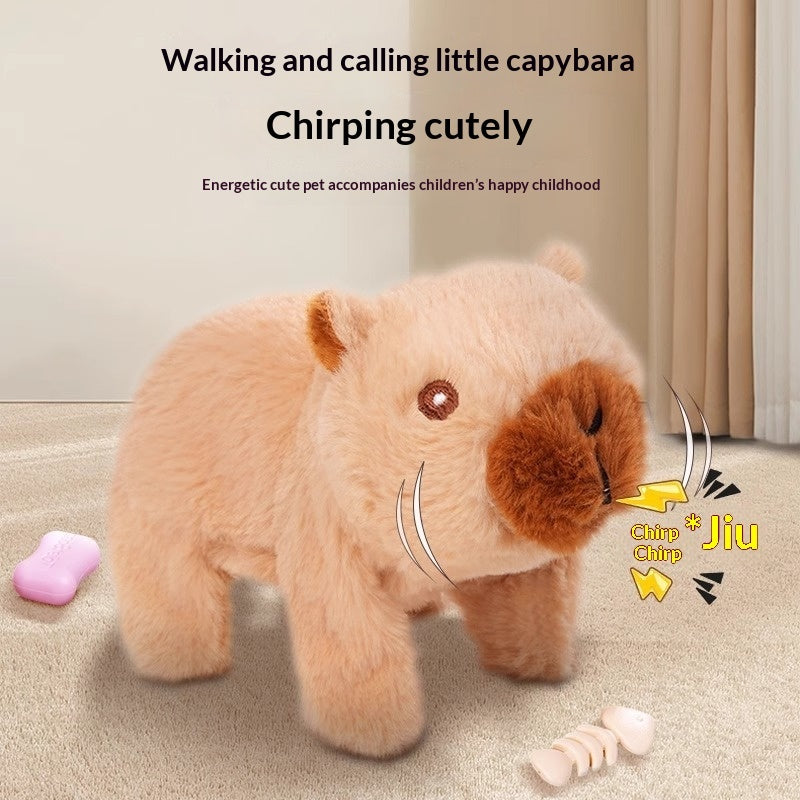 Childrens Electric Capybara Doll Toy Walking And Talking Plush Toy