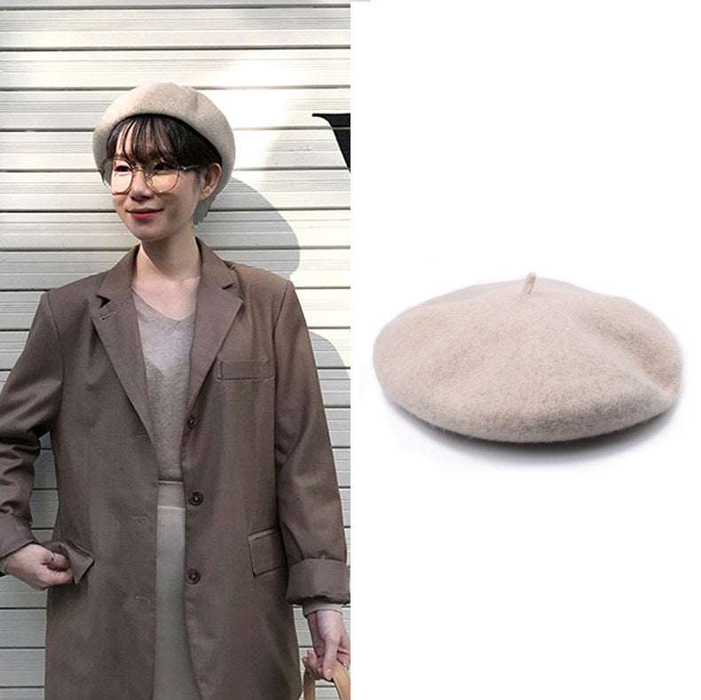 Retro Oversized Woolen Hat For Painters Perfect For Fall And Winter