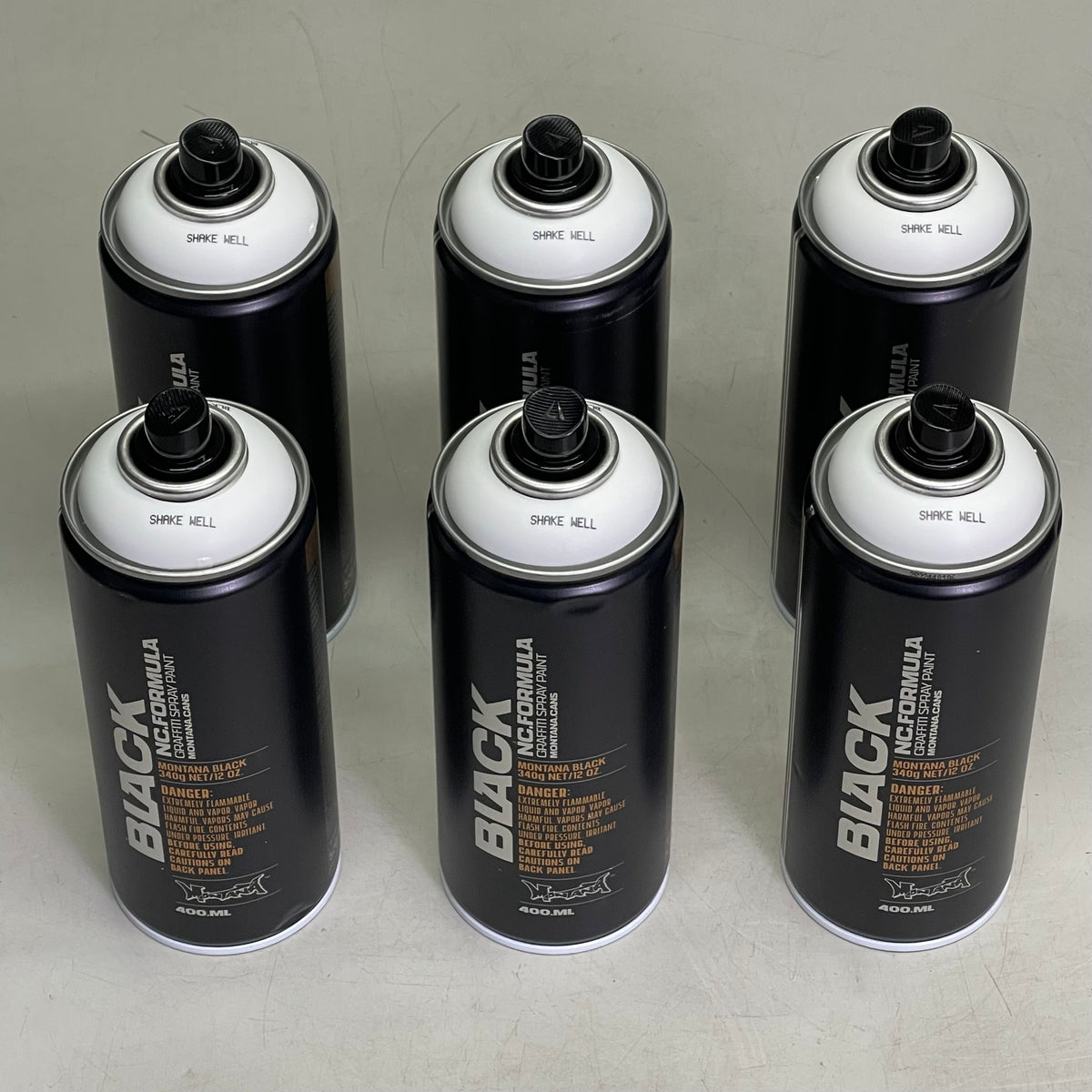 MONTANA CANS (6-PACK) Montana Black White Spray Paint 11 oz White BLK400-9105