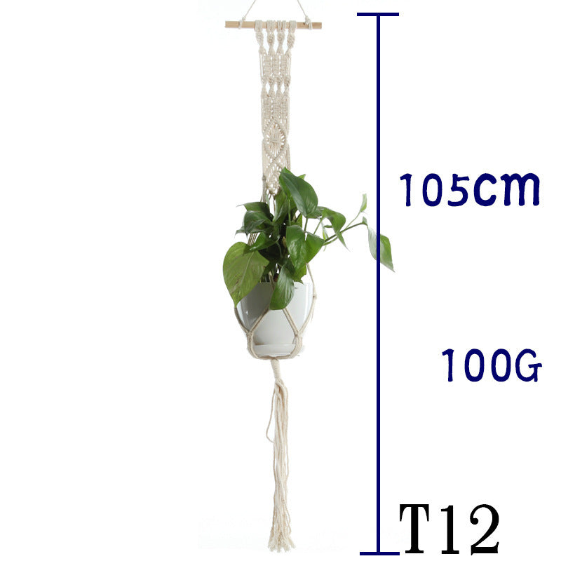 Beige Cotton Rope Plant Hanger
