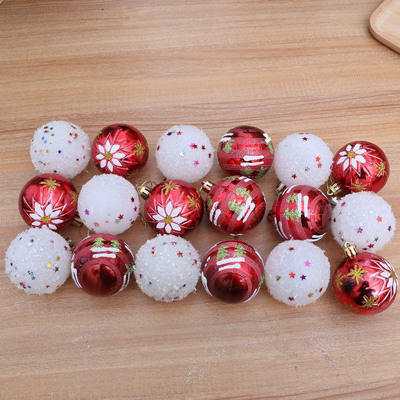 Christmas hanging ball Christmas tree decoration snowflakes five-star Christmas ball accessories combination