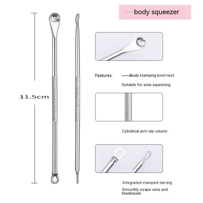Iron Box Stainless Steel Acne Needle Suit Beauty Tools