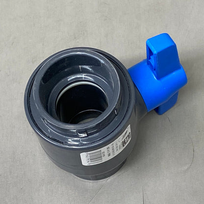 DRAINAGE SOLUTIONS Utility Socket Ball Valve 1-1/2" Grey/Blue 2622-015G