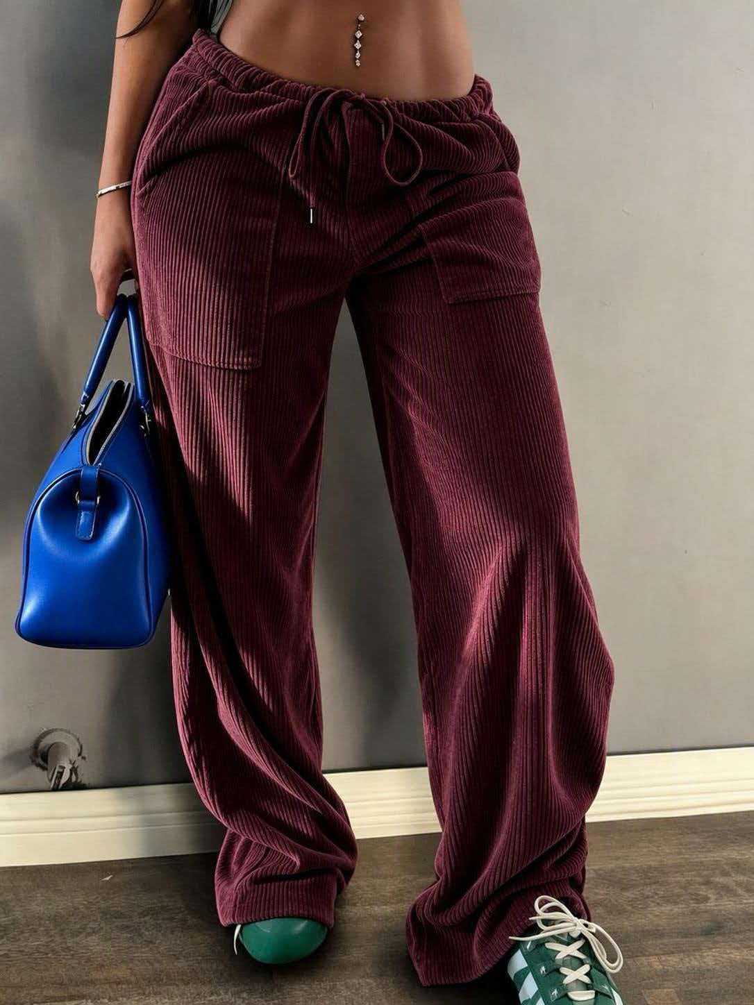 Pocket Casual Women's Floor-length Pants