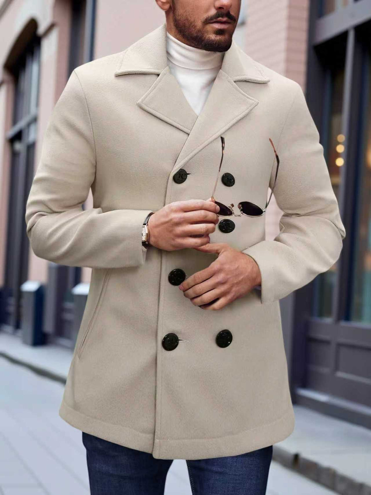 Casual Business Men's Wool Coatovercoat
