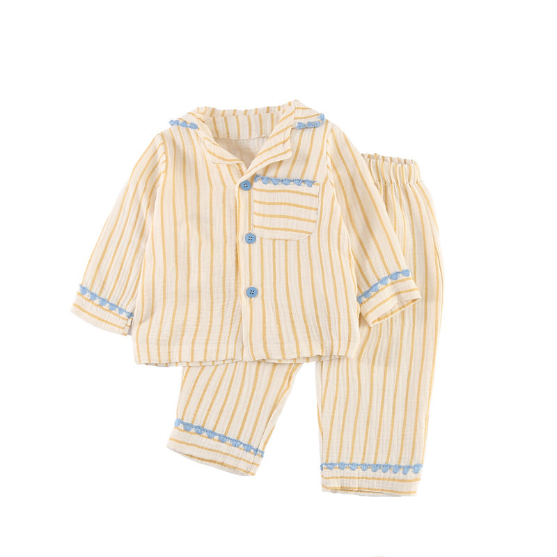 Children's Gauze Long-Sleeve Pajama Set