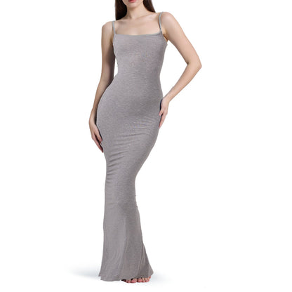 Sexy Casual Bodycon A-line Slip Dress Sleeveless Maxi Skirt