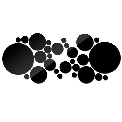 Big And Small Circles Mirror Sticker 3D Stereo Acrylic Wall Decoration