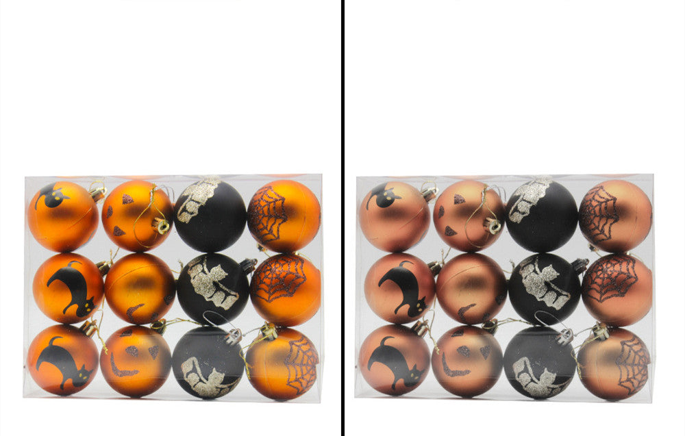 Halloween Decorations 6cm12 Painted Matte Plastic Balls
