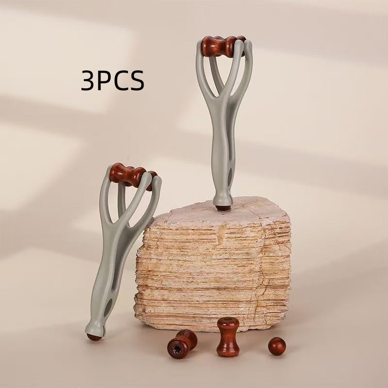 Portable Home Relaxation Solid Wood Finger Roller Massager