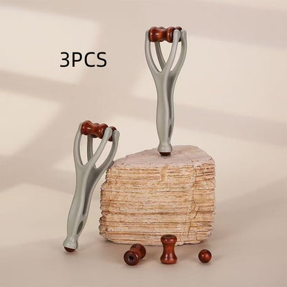 Portable Home Relaxation Solid Wood Finger Roller Massager