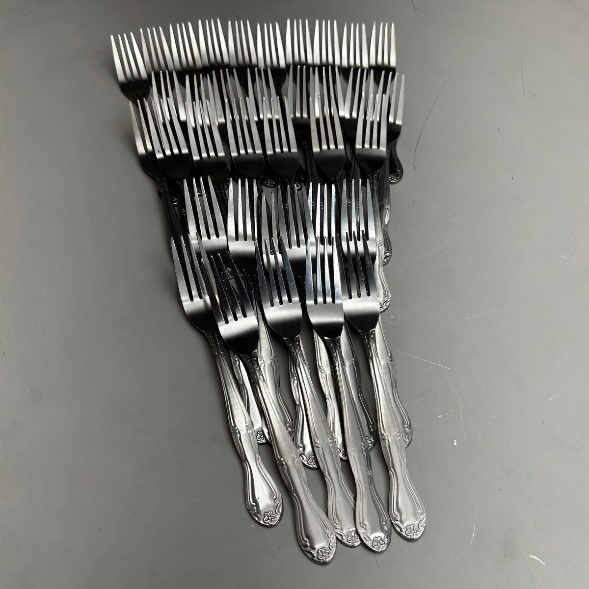 ABC (36 Pack) Stainless Steel Flora Stamped Fork Set New Other-Distressed Packaging  7" FLO-05