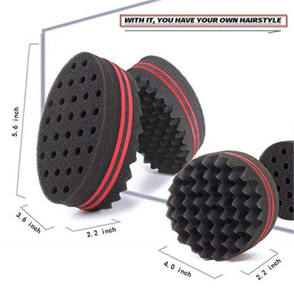 Wave-Shaped Sponge Hair Twist Brush