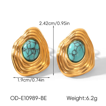 Vintage Personalized Non-fading Titanium Steel Earrings For Women