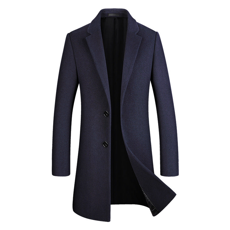 Casual Minimalist Slim Fit Mens Coat