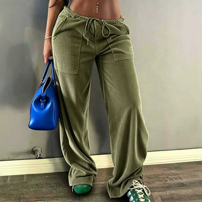 Pocket Casual Women's Floor-length Pants