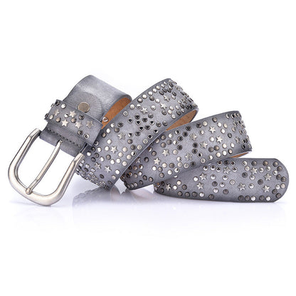 Cool rivet women's belt