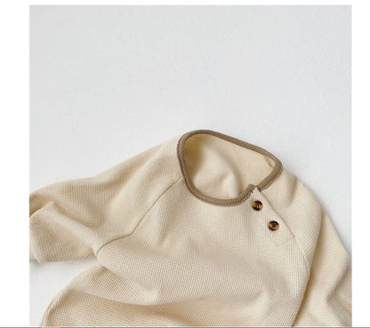 Comfortable And Simple Baby Long-sleeved One-piece