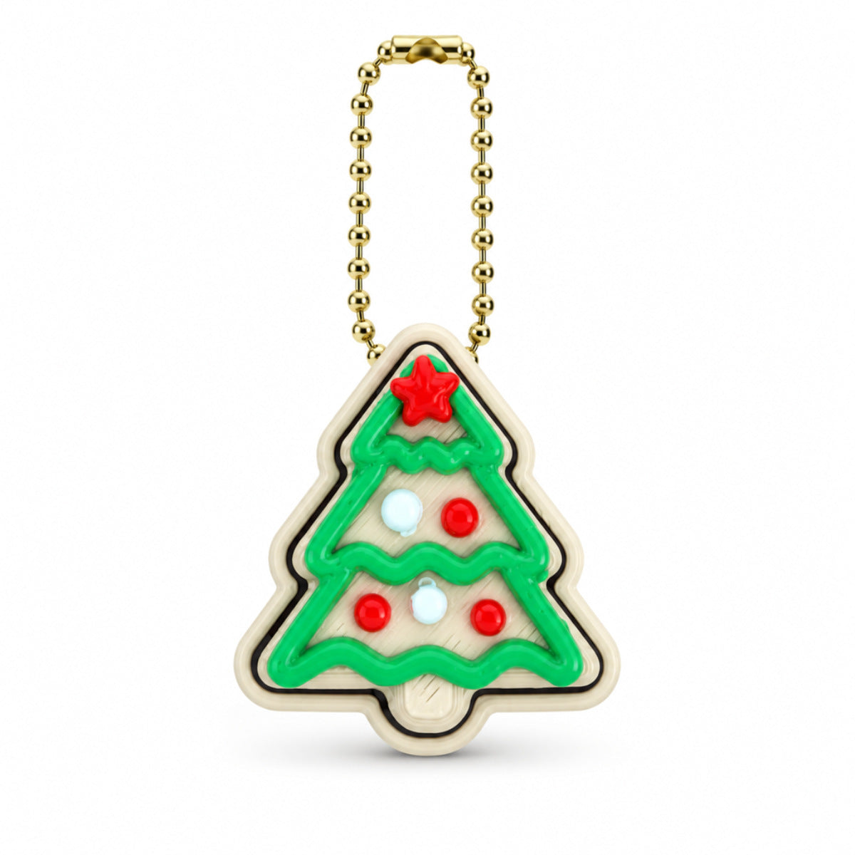 Christmas Desktop Decoration Christmas Tree Gingerbread Hot Cocoa Keychain 3D-Printed Pendant