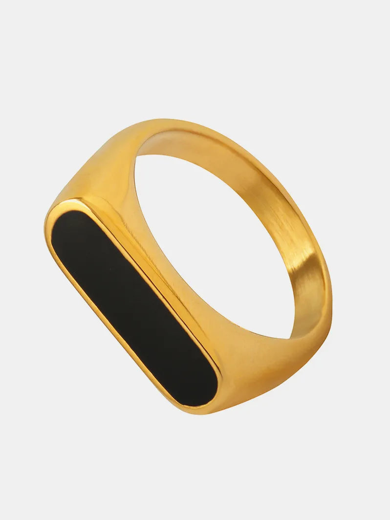 French fashion exaggerated geometric weight glazed element ring