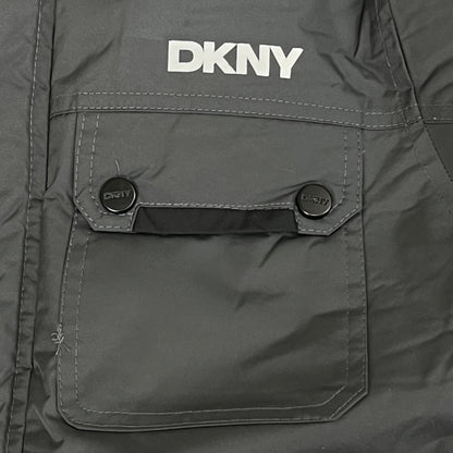 DKNY Boys' Winter Jacket Insulated Quilted Puffer Parka 14/16 Charcoal