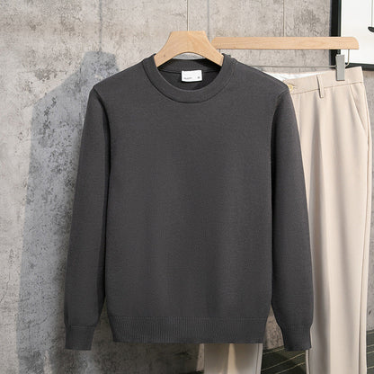 Mens Knitted Pullover With A Crew Neck