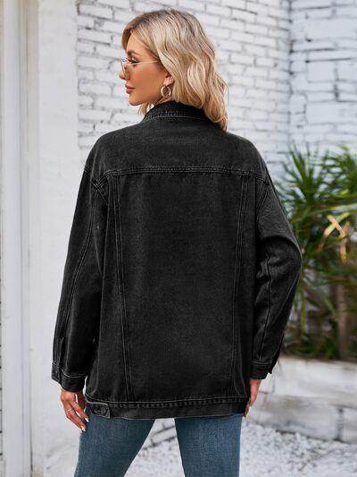 Button Up Long Sleeve Denim Jacket for Stylish Outfits