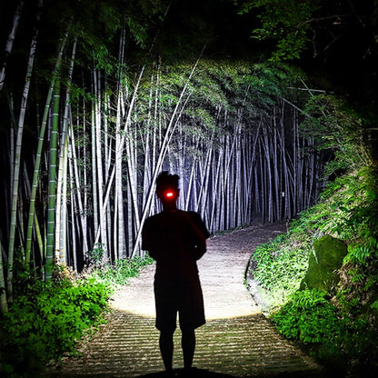 Lighting Distance Wide Angle COB LED Headlight Use 2x18650 Battery led HeadLamp USB rechargeable Lantern For Hike Outdoor