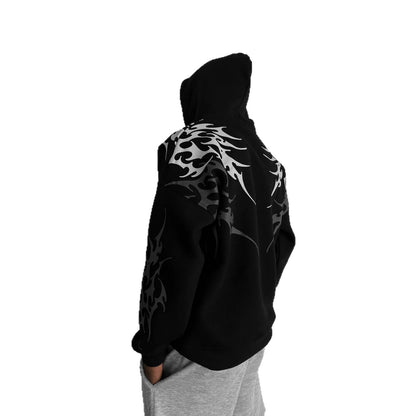 Printed Pullover Unisex Street Hoodie