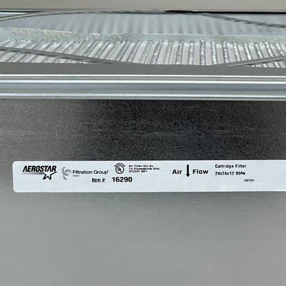 AEROSTAR Cartridge Air Filter W/ Single Header 24"x24"x12" 16290