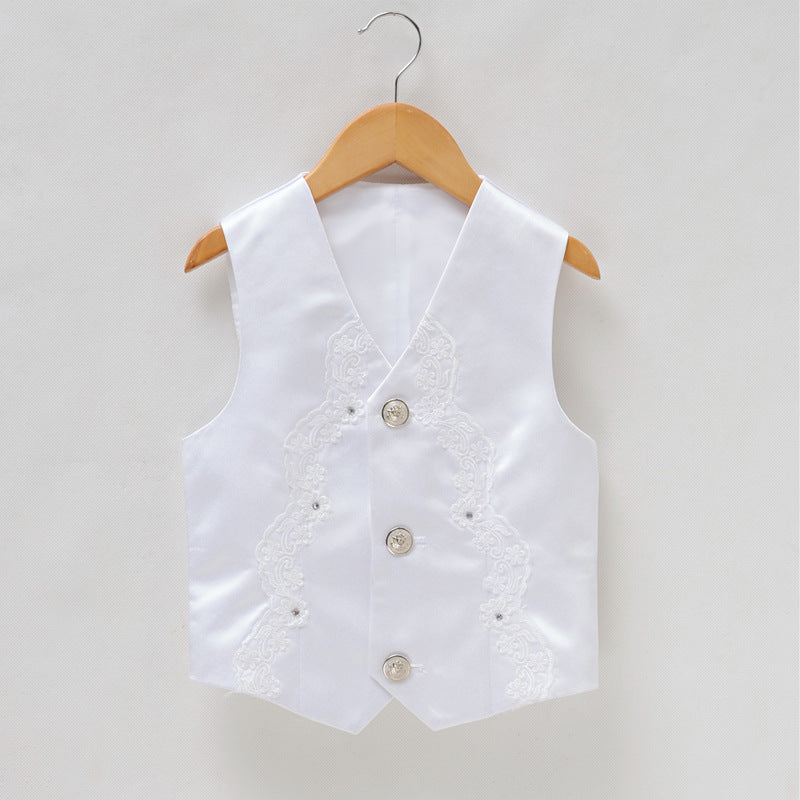 Children's Black Waistcoat Little Boy Performance And Show Clothing