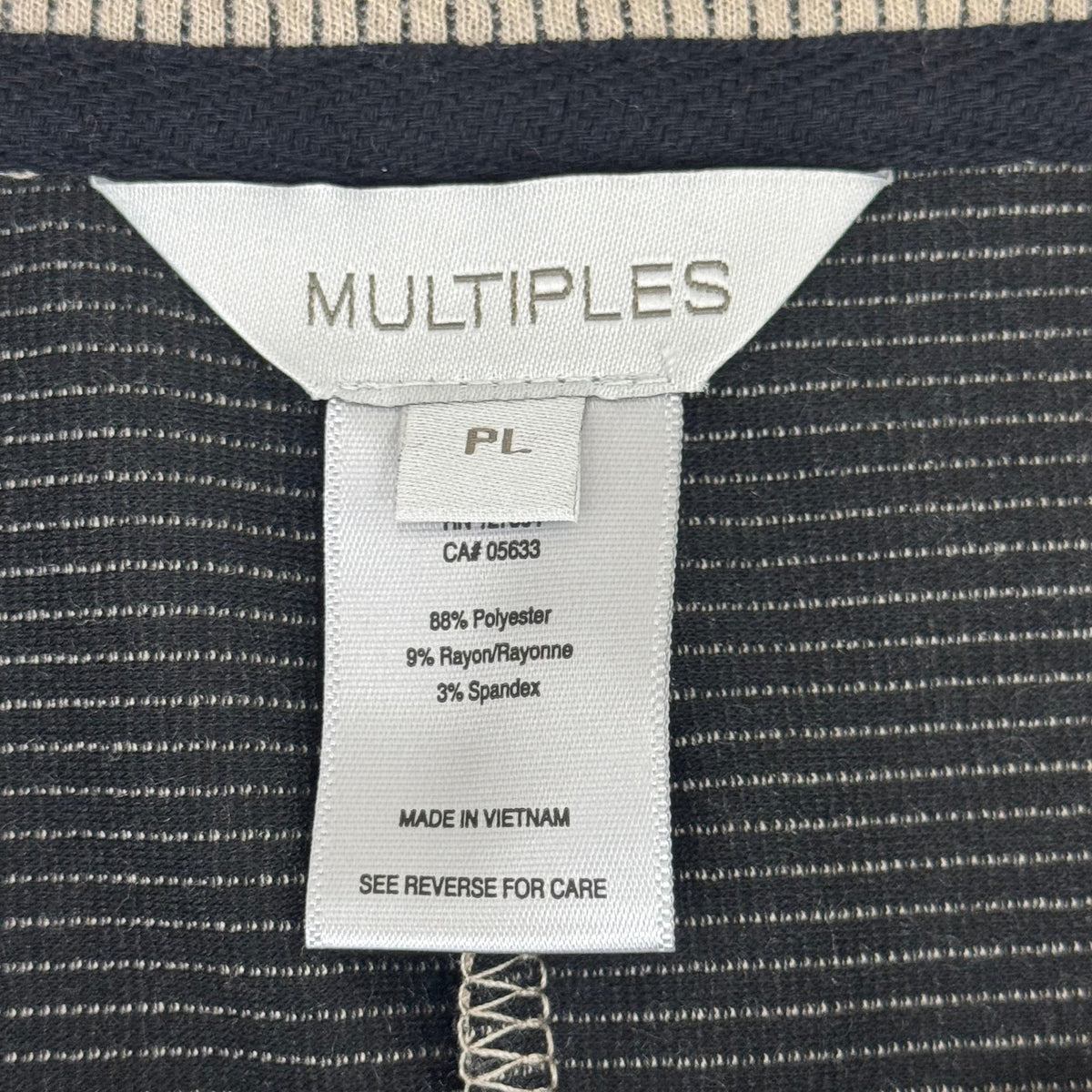 MULTIPLES Zippered Cowl Neck Top Petite Women's Sz PL Stone M44802TP