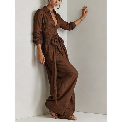 Loose-fitting High-waisted Wide-leg Jumpsuit