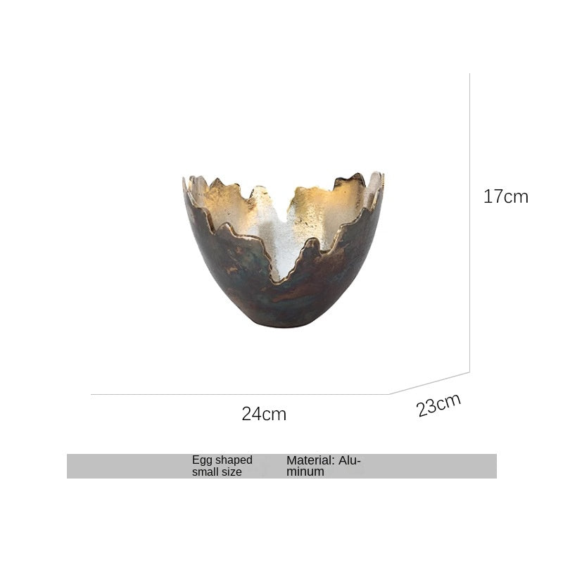 Modern Luxury Oval Edge Decorative Tray Creative Home Dining Table Fruit Plate Ornament