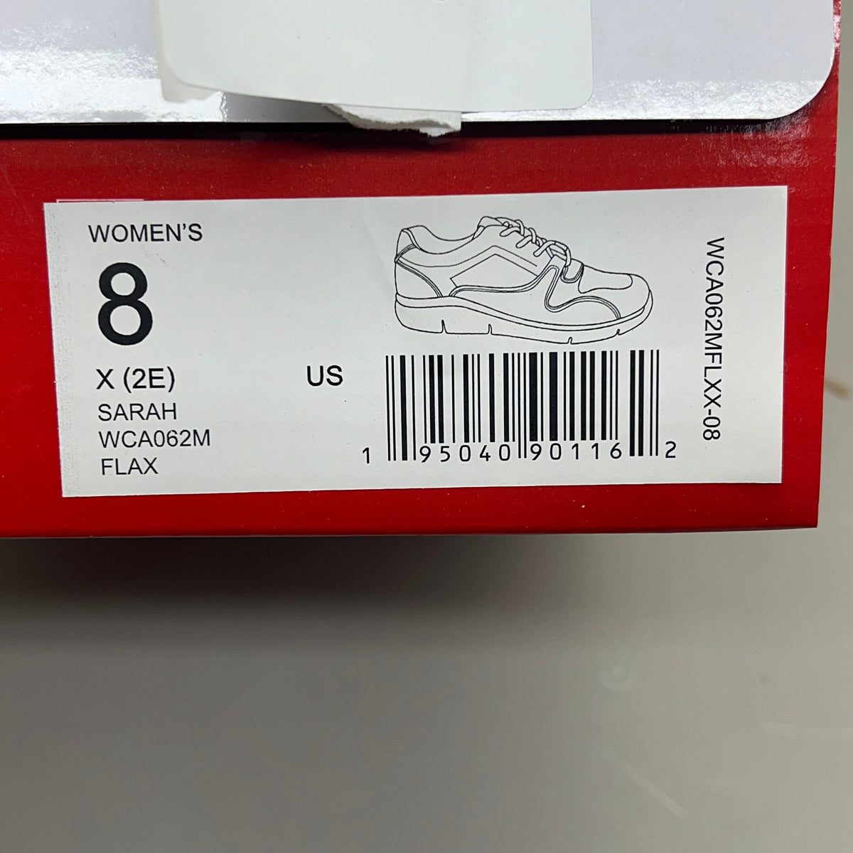 PROPET Sarah Sneaker Ortholite/Diabetic Friendly Women's Sz 8 X(2E) Flax WCA062M