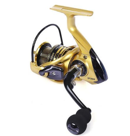YUMOSHI 13+1BB Full Metal Spinning Fishing Reel 4.7:1/5.5:1 Gear Ratio Pesca Aluminum Spool  Tackle With Foldable Handle