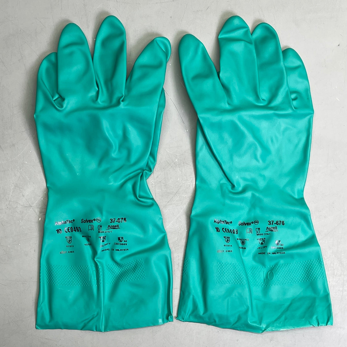ANSELL (6-PACK) Alphatec Solvex Safety Gloves Size-10 Chemical-Resistant 37-676