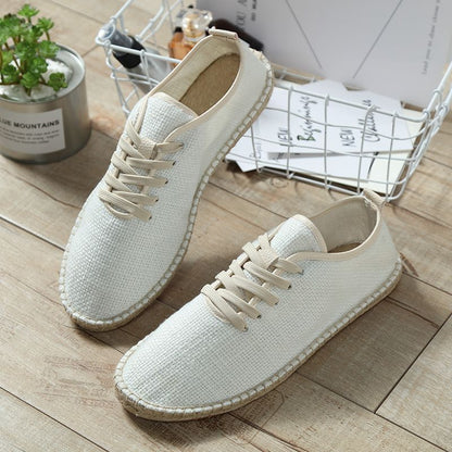 Linen canvas shoes