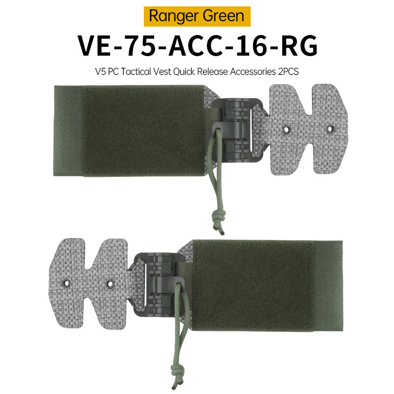 One Pair (2 Pieces) Style 3Ac Kit for FCPC V5 Tactical Vest Cummerbunds, with Quick Release Buckle, made of imported Tegris.