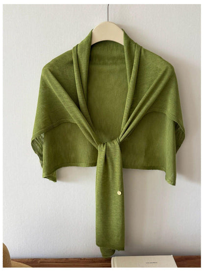 Bamboo-Section Linen Viscose Slimming Cape For Women