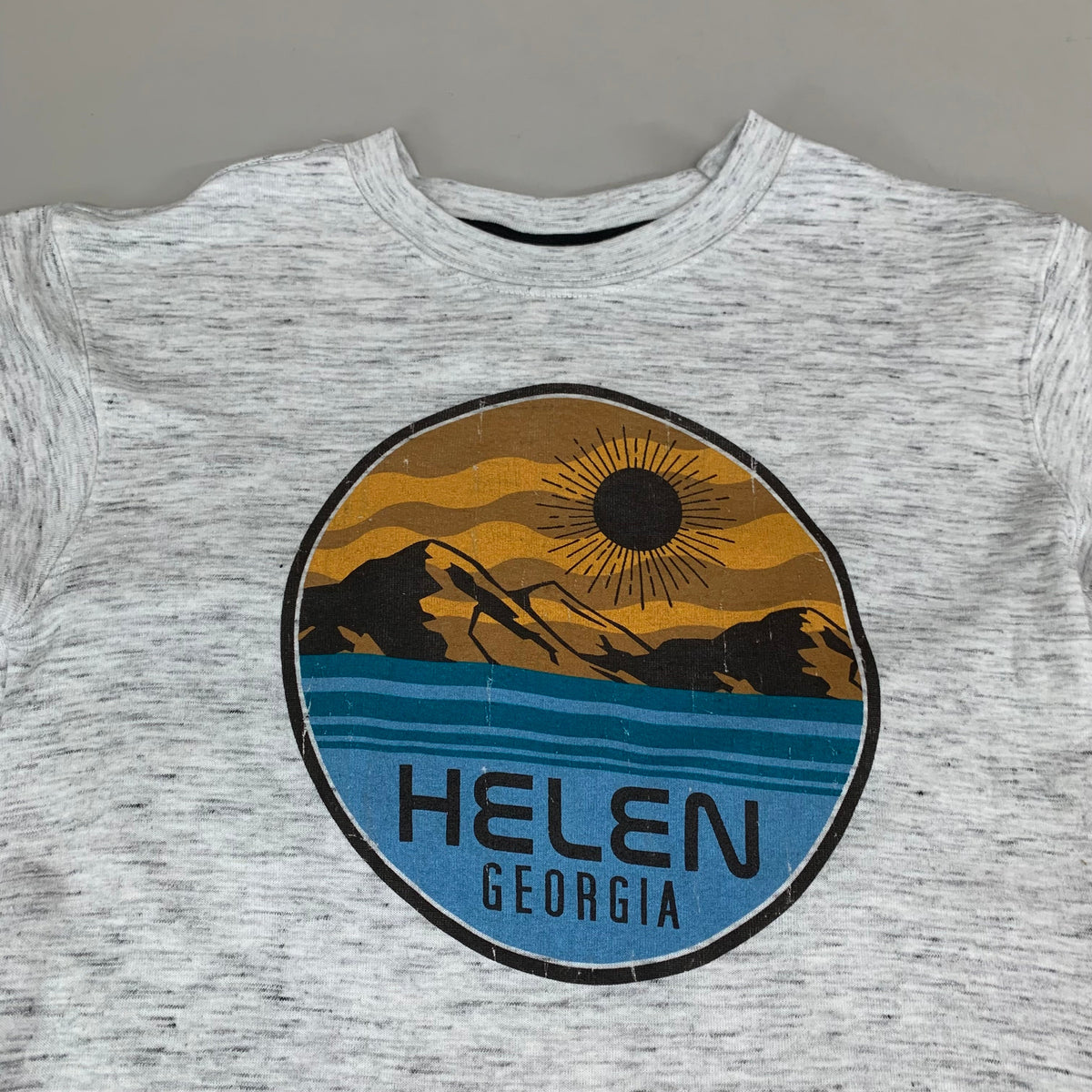 LONEROCK Helen Georgia Crew Sweatshirt Sz Small Grey/White