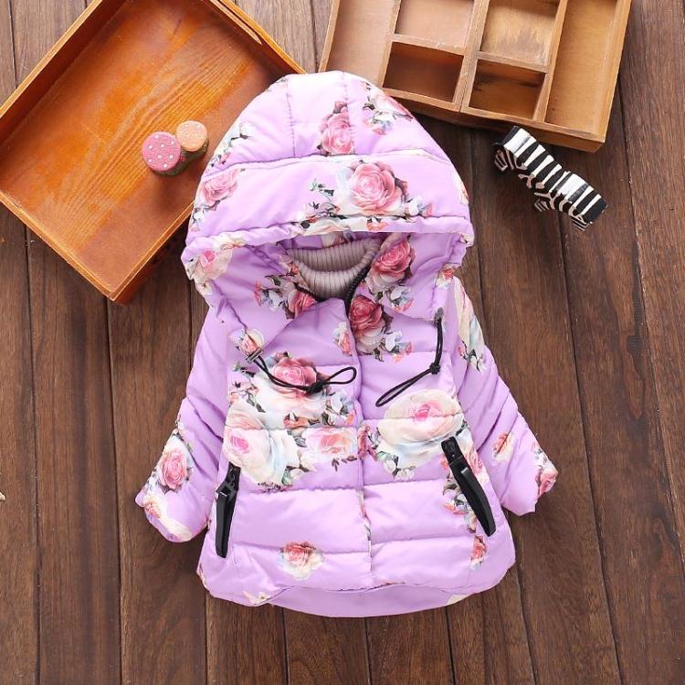 Girls' thick cotton padded jacket