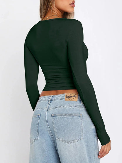 Long Sleeve Cropped T-Shirt
