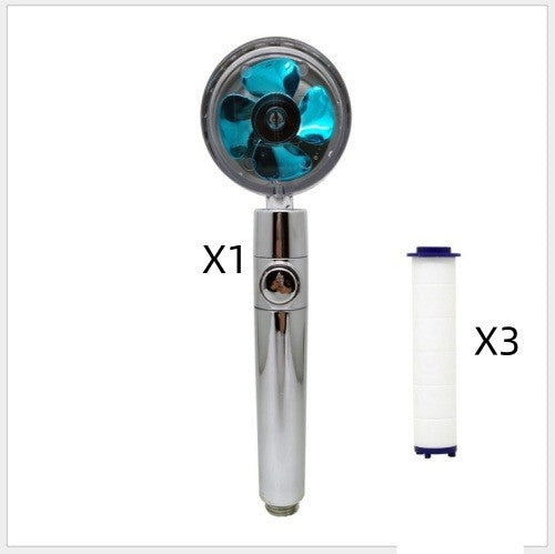 Turbo Propeller Shower Head Handheld High Pressure
