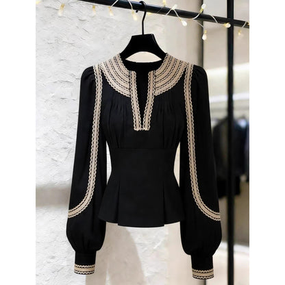 New Spring Stylish And Elegant Black Blouse