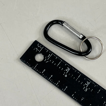 ADVANTUS (10) Key Chain Carabiner W/ Key Ring Black 091141755553