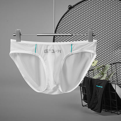 Men's Translucent Thin Ice Silk Underwear